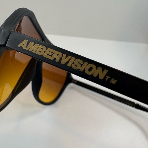 AMBERVISION VINTAGE SUNGLASSES OVERSIZED AVIATOR STYLE RETRO SUNGLASSES - Picture 7 of 12